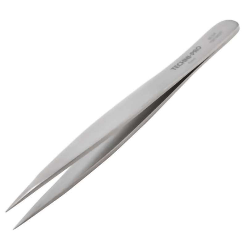 Economy Tweezers, Style 00, Anti-Acid/Anti-Mag SS, thick, squared, strong,4.7"
